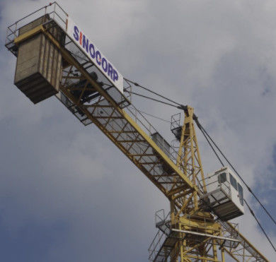 380V / 50Hz / 3 φάσεις τροφοδοσία SINOCORP 10T πύργος γερανό σε κίτρινο / πράσινο χρώμα