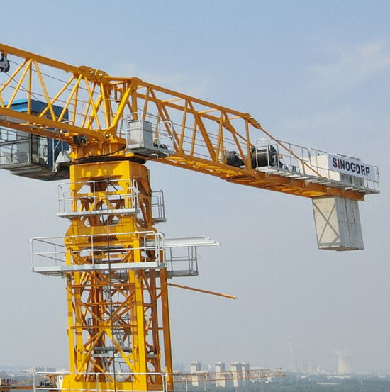 8 τόνους φορτίο L46A1 Πύργος με τομή πύργου Flat Top Crane QTZ80 PT6015-8 60m μήκος πύργου