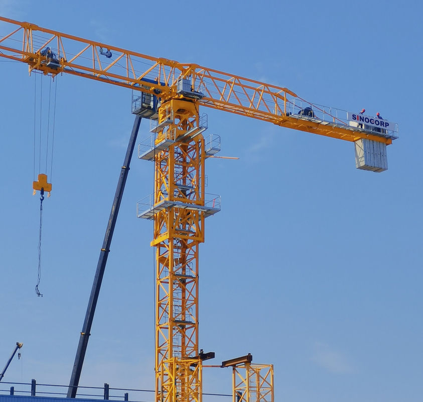 Τύπος γύρισμα Κατασκευαστικό χώρο 56M μήκος βραχίονα / ράμματος 6 τόνων γερανό πύργου